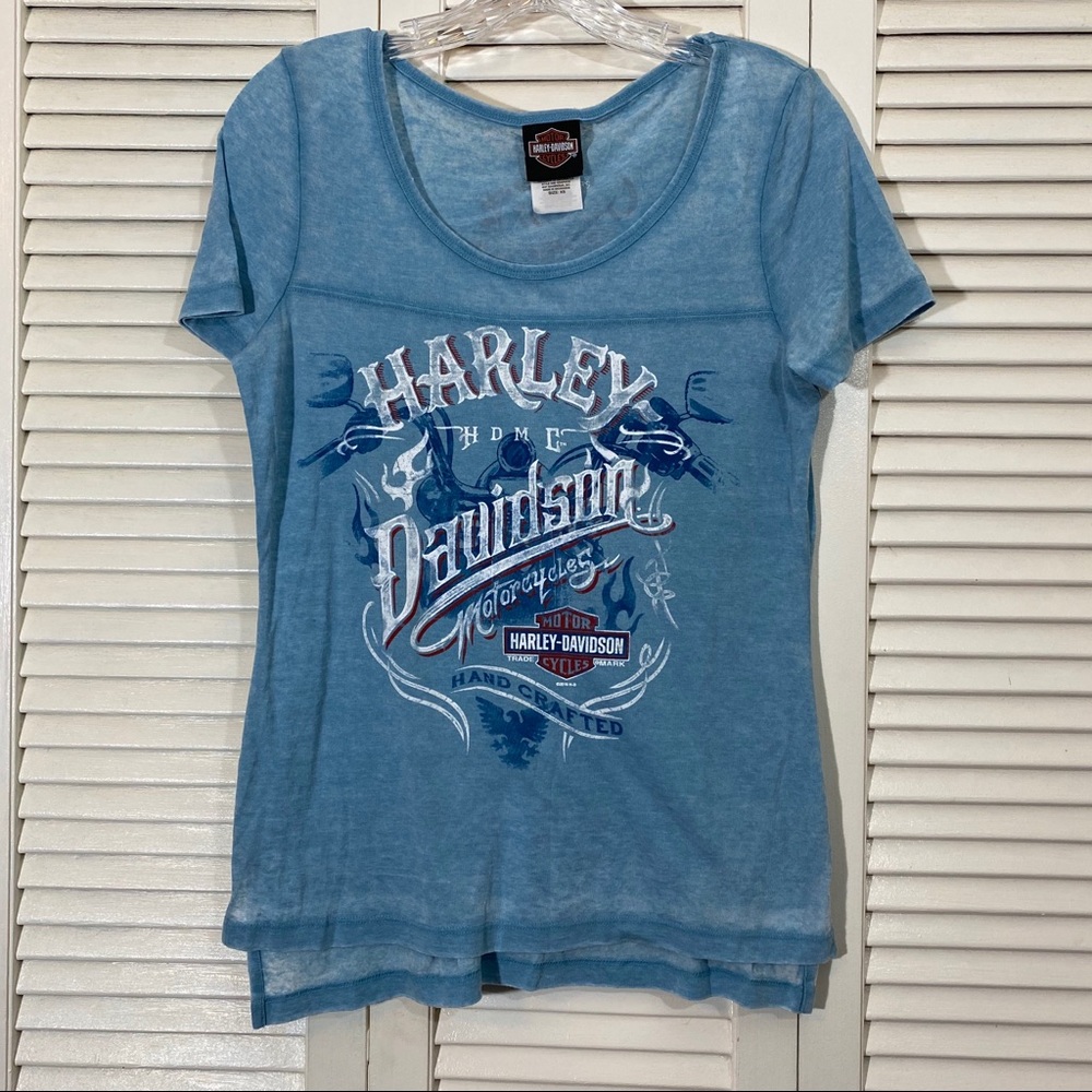 Harley Davidson Burnout Hi-Lo Graphic Tee